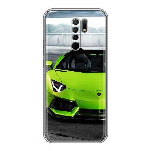 Дизайнерский пластиковый чехол для Xiaomi RedMi 9 Lamborghini