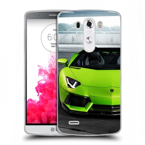 Дизайнерский пластиковый чехол для LG G3 (Dual-LTE) Lamborghini