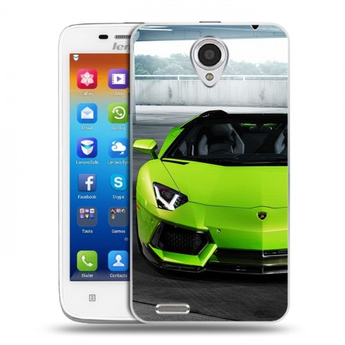 Дизайнерский пластиковый чехол для Lenovo S650 Ideaphone Lamborghini