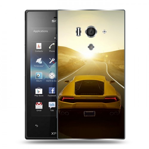 Дизайнерский пластиковый чехол для Sony Xperia acro S Lamborghini