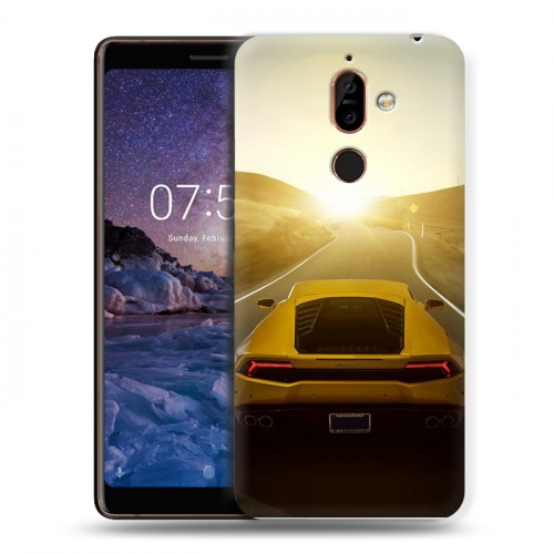 Дизайнерский пластиковый чехол для Nokia 7 Plus Lamborghini