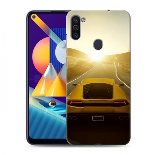 Дизайнерский пластиковый чехол для Samsung Galaxy M11 Lamborghini