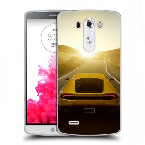 Дизайнерский пластиковый чехол для LG G3 (Dual-LTE) Lamborghini