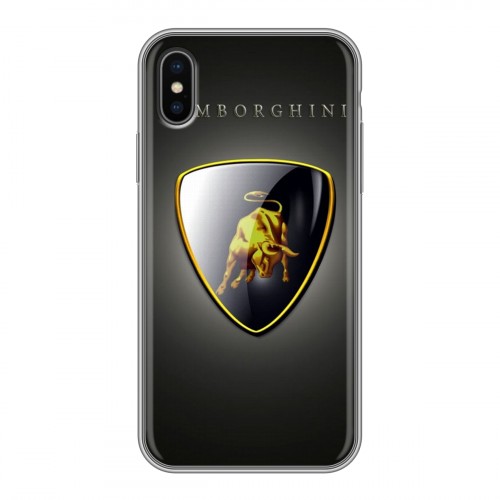 Дизайнерский силиконовый чехол для Iphone x10 Lamborghini