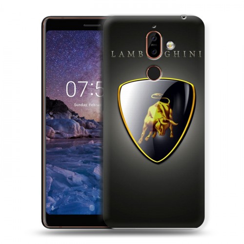 Дизайнерский пластиковый чехол для Nokia 7 Plus Lamborghini