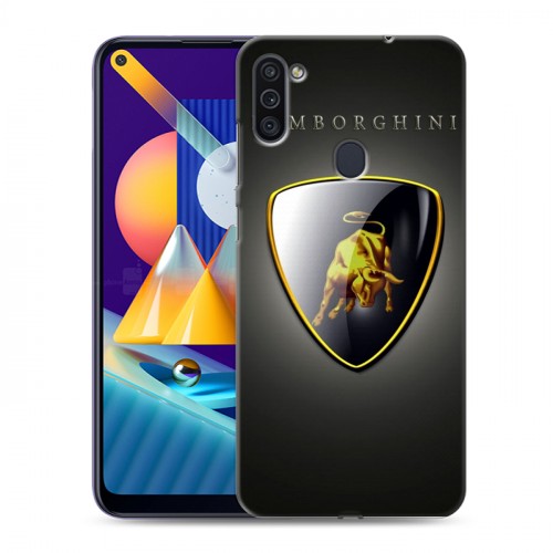 Дизайнерский пластиковый чехол для Samsung Galaxy M11 Lamborghini