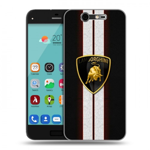 Дизайнерский силиконовый чехол для ZTE Blade S7 Lamborghini