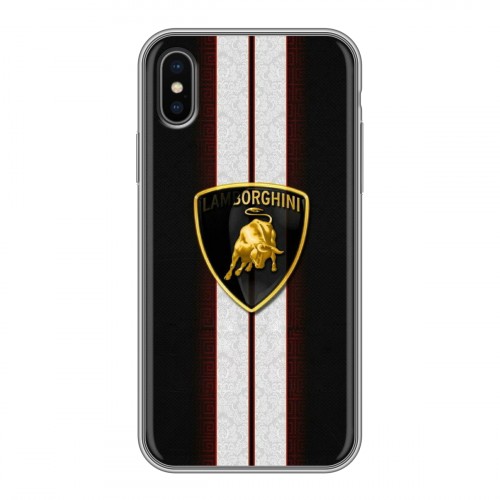 Дизайнерский силиконовый чехол для Iphone x10 Lamborghini