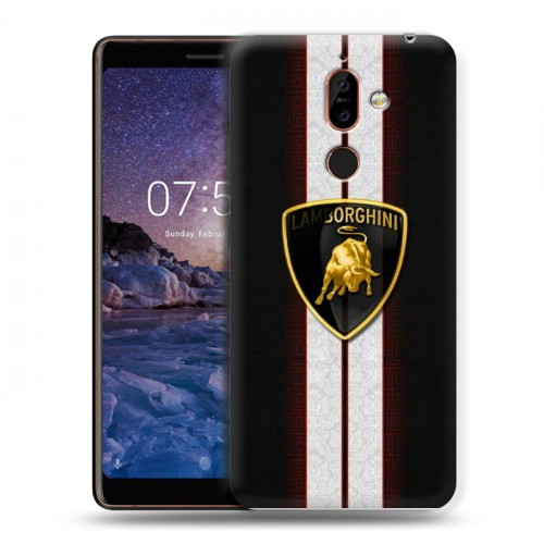 Дизайнерский пластиковый чехол для Nokia 7 Plus Lamborghini