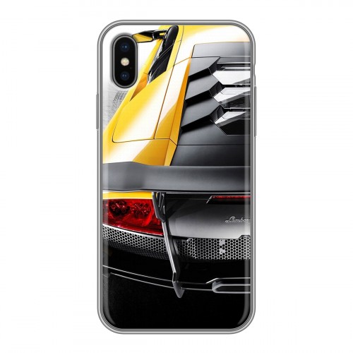 Дизайнерский силиконовый чехол для Iphone x10 Lamborghini