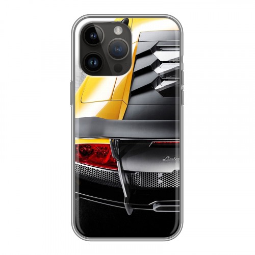 Дизайнерский силиконовый с усиленными углами чехол для Iphone 14 Pro Max Lamborghini