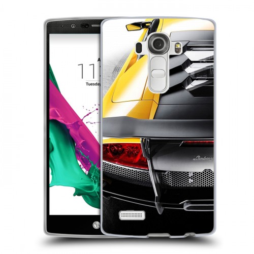 Дизайнерский пластиковый чехол для LG G4 Lamborghini