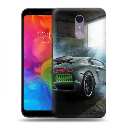 Дизайнерский пластиковый чехол для LG Q7 Lamborghini