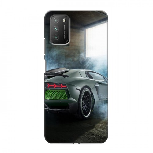 Дизайнерский пластиковый чехол для Xiaomi Poco M3 Lamborghini