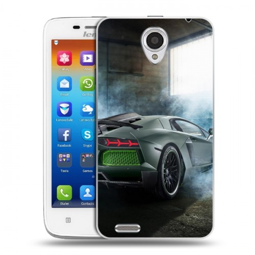 Дизайнерский пластиковый чехол для Lenovo S650 Ideaphone Lamborghini