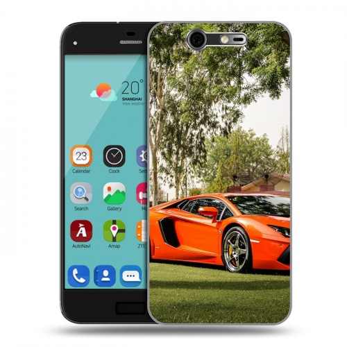 Дизайнерский силиконовый чехол для ZTE Blade S7 Lamborghini