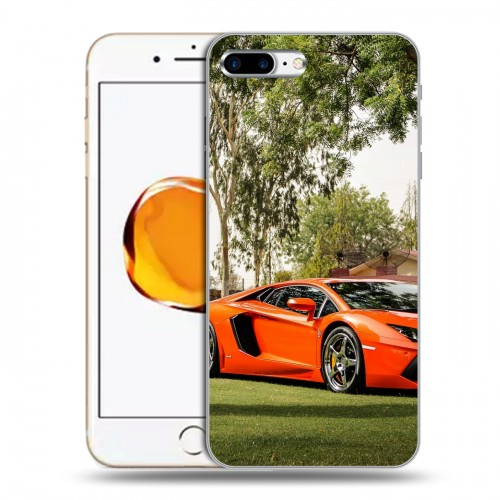 Дизайнерский пластиковый чехол для Iphone 7 Plus / 8 Plus Lamborghini