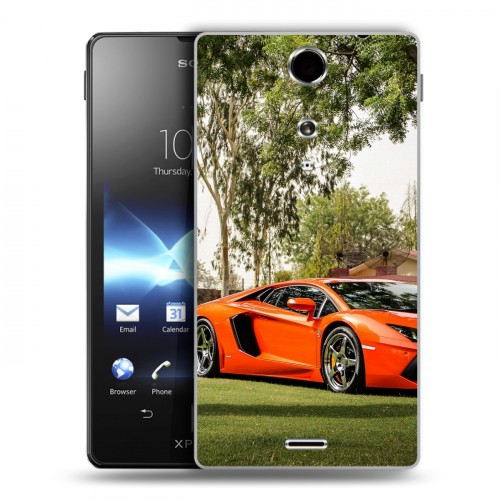 Дизайнерский пластиковый чехол для Sony Xperia TX Lamborghini