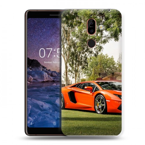 Дизайнерский пластиковый чехол для Nokia 7 Plus Lamborghini