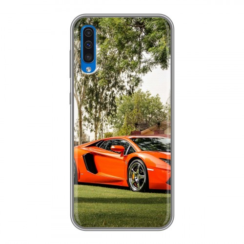 Дизайнерский силиконовый чехол для Samsung Galaxy A50 Lamborghini