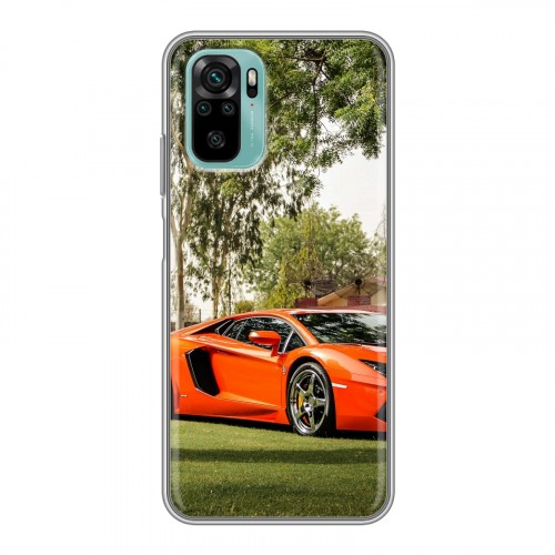 Дизайнерский силиконовый чехол для Xiaomi RedMi Note 10 Lamborghini