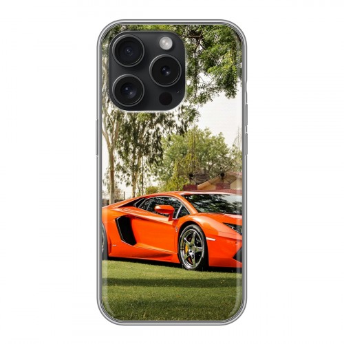 Дизайнерский силиконовый чехол для Iphone 15 Pro Lamborghini