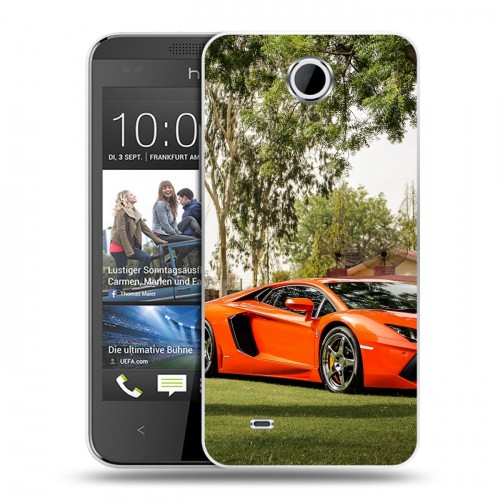 Дизайнерский пластиковый чехол для HTC Desire 300 Lamborghini