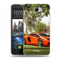 Дизайнерский пластиковый чехол для HTC Desire 516 Lamborghini