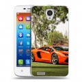 Дизайнерский пластиковый чехол для Lenovo S650 Ideaphone Lamborghini