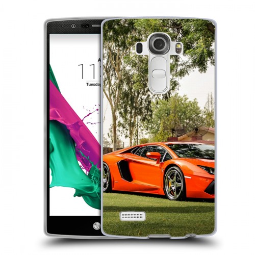 Дизайнерский пластиковый чехол для LG G4 Lamborghini