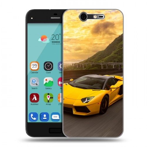 Дизайнерский силиконовый чехол для ZTE Blade S7 Lamborghini