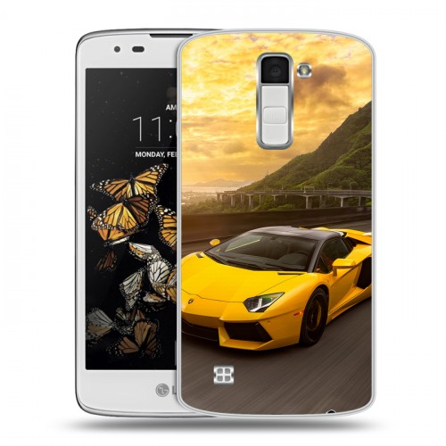 Дизайнерский пластиковый чехол для LG K8 Lamborghini