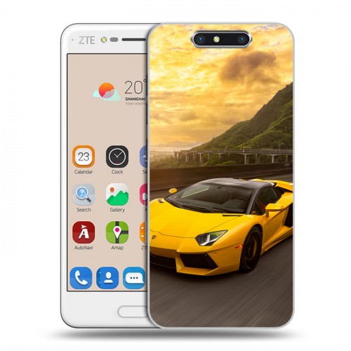 Дизайнерский пластиковый чехол для ZTE Blade V8 Lamborghini