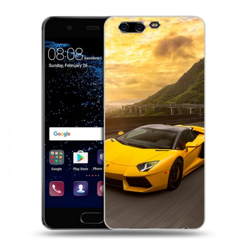 Дизайнерский пластиковый чехол для Huawei P10 Lamborghini