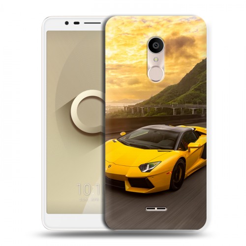 Дизайнерский пластиковый чехол для Alcatel 3C Lamborghini