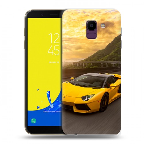 Дизайнерский пластиковый чехол для Samsung Galaxy J6 Lamborghini