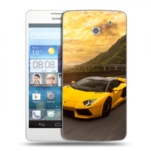 Дизайнерский пластиковый чехол для Huawei Ascend D2 Lamborghini