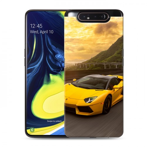 Дизайнерский пластиковый чехол для Samsung Galaxy A80 Lamborghini