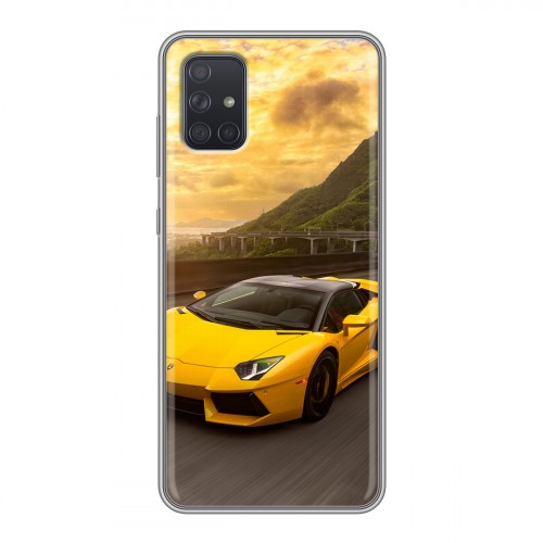 Дизайнерский силиконовый чехол для Samsung Galaxy A71 Lamborghini