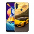 Дизайнерский пластиковый чехол для Samsung Galaxy M11 Lamborghini