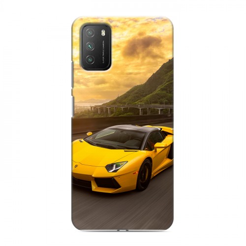 Дизайнерский пластиковый чехол для Xiaomi Poco M3 Lamborghini