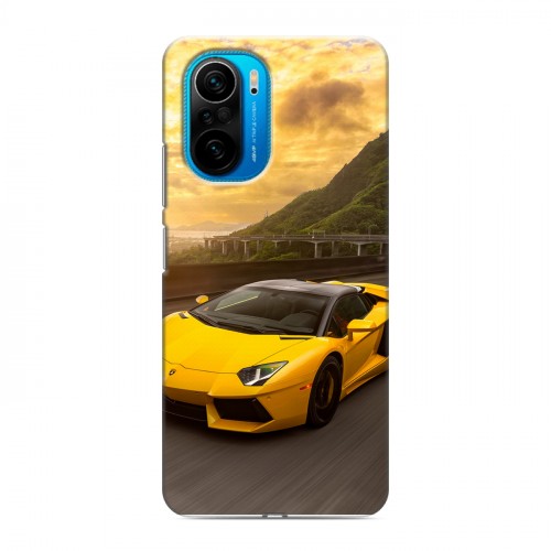 Дизайнерский силиконовый чехол для Xiaomi Poco F3 Lamborghini