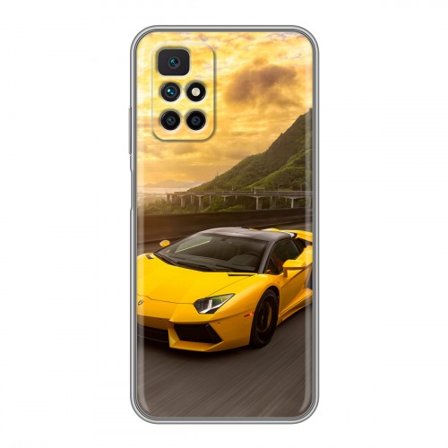 Дизайнерский пластиковый чехол для Xiaomi Redmi 10 Lamborghini