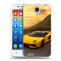 Дизайнерский пластиковый чехол для Lenovo S650 Ideaphone Lamborghini