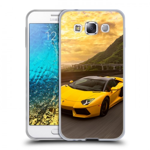 Дизайнерский пластиковый чехол для Samsung Galaxy E5 Lamborghini