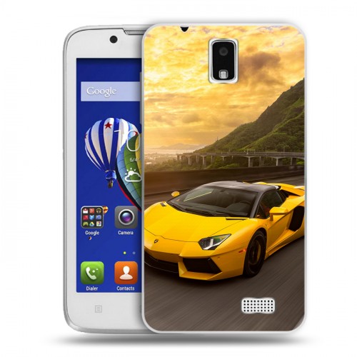 Дизайнерский пластиковый чехол для Lenovo A328 Lamborghini