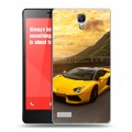 Дизайнерский пластиковый чехол для Xiaomi RedMi Note Lamborghini