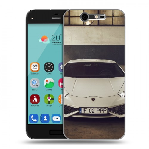 Дизайнерский силиконовый чехол для ZTE Blade S7 Lamborghini