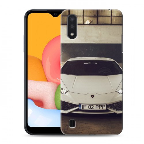 Дизайнерский силиконовый чехол для Samsung Galaxy M01 Lamborghini