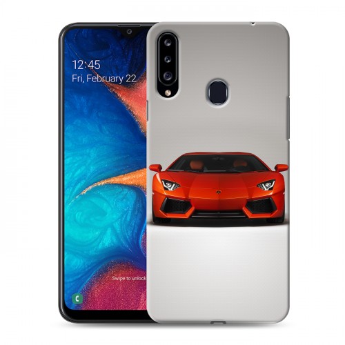 Дизайнерский пластиковый чехол для Samsung Galaxy A20s Lamborghini